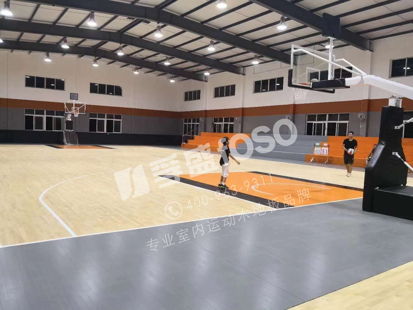 篮球馆运动木地板 郑州师范学院北校区 施工完成(图1)